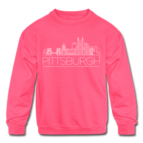 Pittsburgh, Pennsylvania Youth Sweatshirt - Skyline Youth Pittsburgh Crewneck Sweatshirt