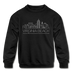 Virginia Beach, Virginia Youth Sweatshirt - Skyline Youth Virginia Beach Crewneck Sweatshirt - black