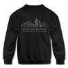 Virginia Beach, Virginia Youth Sweatshirt - Skyline Youth Virginia Beach Crewneck Sweatshirt