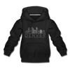 Denver, Colorado Youth Hoodie - Skyline Youth Denver Hooded Sweatshirt - black