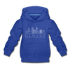 Denver, Colorado Youth Hoodie - Skyline Youth Denver Hooded Sweatshirt - royal blue