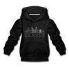 Denver, Colorado Youth Hoodie - Skyline Youth Denver Hooded Sweatshirt - charcoal gray