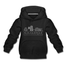 Albuquerque, New Mexico Youth Hoodie - Skyline Youth Albuquerque Hooded Sweatshirt - black