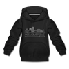 Albuquerque, New Mexico Youth Hoodie - Skyline Youth Albuquerque Hooded Sweatshirt - black