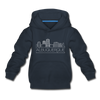 Albuquerque, New Mexico Youth Hoodie - Skyline Youth Albuquerque Hooded Sweatshirt - navy