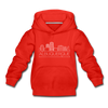 Albuquerque, New Mexico Youth Hoodie - Skyline Youth Albuquerque Hooded Sweatshirt - red