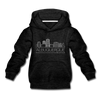 Albuquerque, New Mexico Youth Hoodie - Skyline Youth Albuquerque Hooded Sweatshirt - charcoal gray