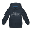 Atlanta, Georgia Youth Hoodie - Skyline Youth Atlanta Hooded Sweatshirt - navy
