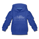 Atlanta, Georgia Youth Hoodie - Skyline Youth Atlanta Hooded Sweatshirt - royal blue