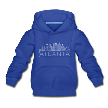 Atlanta, Georgia Youth Hoodie - Skyline Youth Atlanta Hooded Sweatshirt - royal blue