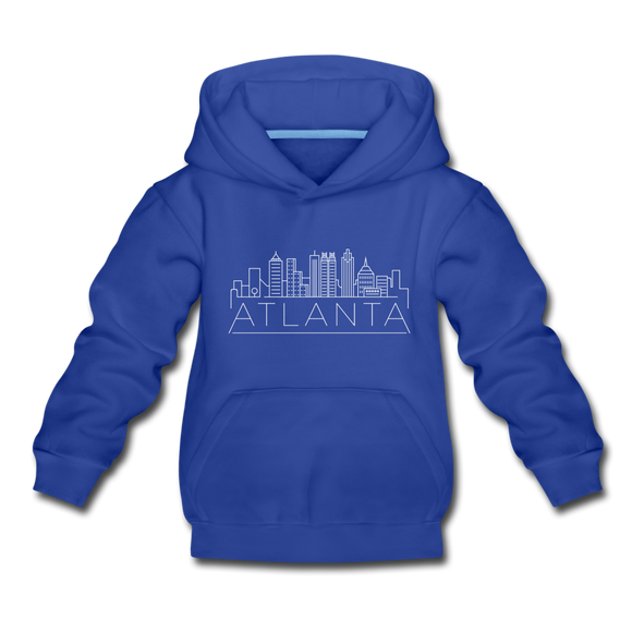 Atlanta, Georgia Youth Hoodie - Skyline Youth Atlanta Hooded Sweatshirt - royal blue