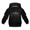 Atlanta, Georgia Youth Hoodie - Skyline Youth Atlanta Hooded Sweatshirt - charcoal gray