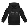 Austin, Texas Youth Hoodie - Skyline Youth Austin Hooded Sweatshirt - black
