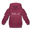 Austin, Texas Youth Hoodie - Skyline Youth Austin Hooded Sweatshirt - burgundy