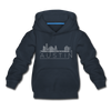 Austin, Texas Youth Hoodie - Skyline Youth Austin Hooded Sweatshirt - navy
