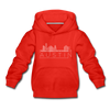 Austin, Texas Youth Hoodie - Skyline Youth Austin Hooded Sweatshirt - red