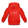 Buffalo, New York Youth Hoodie - Skyline Youth Buffalo Hooded Sweatshirt - red