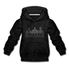 Buffalo, New York Youth Hoodie - Skyline Youth Buffalo Hooded Sweatshirt - charcoal gray