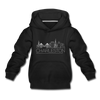 Charleston, South Carolina Youth Hoodie - Skyline Youth Charleston Hooded Sweatshirt - black