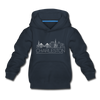 Charleston, South Carolina Youth Hoodie - Skyline Youth Charleston Hooded Sweatshirt - navy