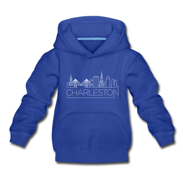 Charleston, South Carolina Youth Hoodie - Skyline Youth Charleston Hooded Sweatshirt - royal blue
