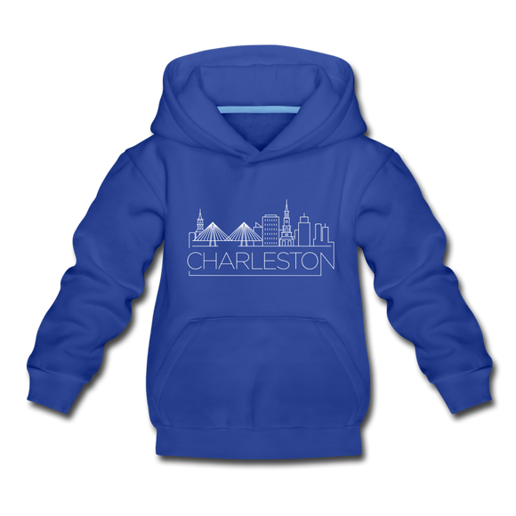 Charleston, South Carolina Youth Hoodie - Skyline Youth Charleston Hooded Sweatshirt - royal blue