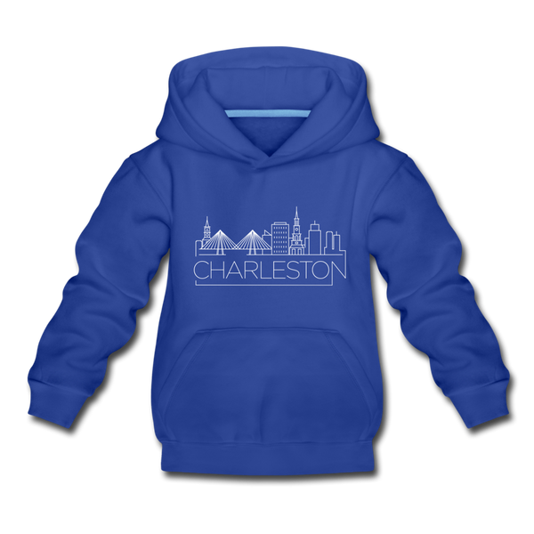 Charleston, South Carolina Youth Hoodie - Skyline Youth Charleston Hooded Sweatshirt - royal blue