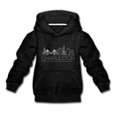 Charleston, South Carolina Youth Hoodie - Skyline Youth Charleston Hooded Sweatshirt - charcoal gray