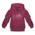 Charlotte, North Carolina Youth Hoodie - Skyline Youth Charlotte Hooded Sweatshirt - burgundy