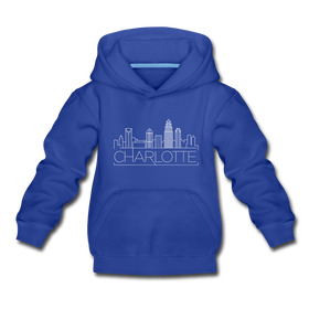 Charlotte, North Carolina Youth Hoodie - Skyline Youth Charlotte Hooded Sweatshirt