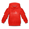 Charlotte, North Carolina Youth Hoodie - Skyline Youth Charlotte Hooded Sweatshirt - red