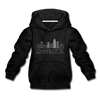 Charlotte, North Carolina Youth Hoodie - Skyline Youth Charlotte Hooded Sweatshirt - charcoal gray