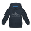 Chicago, Illinois Youth Hoodie - Skyline Youth Chicago Hooded Sweatshirt - navy