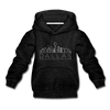 Dallas, Texas Youth Hoodie - Skyline Youth Dallas Hooded Sweatshirt - charcoal gray