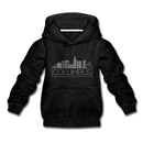 Columbus, Ohio Youth Hoodie - Skyline Youth Columbus Hooded Sweatshirt - charcoal gray