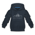 Detroit, Michigan Youth Hoodie - Skyline Youth Detroit Hooded Sweatshirt - navy