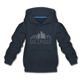 Detroit, Michigan Youth Hoodie - Skyline Youth Detroit Hooded Sweatshirt