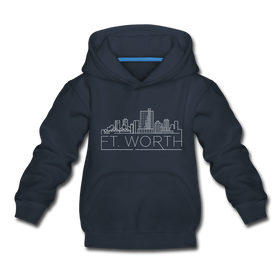 Fort Worth, Texas Youth Hoodie - Skyline Youth Fort Worth Hooded Sweatshirt