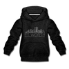 Fort Worth, Texas Youth Hoodie - Skyline Youth Fort Worth Hooded Sweatshirt - charcoal gray