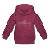 Fresno, California Youth Hoodie - Skyline Youth Fresno Hooded Sweatshirt - burgundy