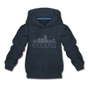 Fresno, California Youth Hoodie - Skyline Youth Fresno Hooded Sweatshirt - navy