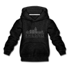 Fresno, California Youth Hoodie - Skyline Youth Fresno Hooded Sweatshirt - charcoal gray