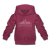 Indianapolis, Indiana Youth Hoodie - Skyline Youth Indianapolis Hooded Sweatshirt - burgundy
