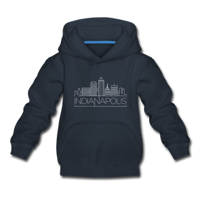 Indianapolis, Indiana Youth Hoodie - Skyline Youth Indianapolis Hooded Sweatshirt