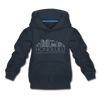 Honolulu, Hawaii Youth Hoodie - Skyline Youth Honolulu Hooded Sweatshirt - navy