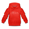 Honolulu, Hawaii Youth Hoodie - Skyline Youth Honolulu Hooded Sweatshirt - red