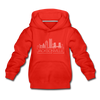 Jacksonville, Florida Youth Hoodie - Skyline Youth Jacksonville Hooded Sweatshirt - red