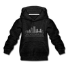 Jacksonville, Florida Youth Hoodie - Skyline Youth Jacksonville Hooded Sweatshirt - charcoal gray