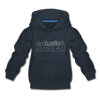 Juneau, Alaska Youth Hoodie - Skyline Youth Juneau Hooded Sweatshirt - navy