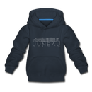 Juneau, Alaska Youth Hoodie - Skyline Youth Juneau Hooded Sweatshirt - navy